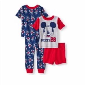 NWT 🎁 Mickey Mouse Pajamas 4pc